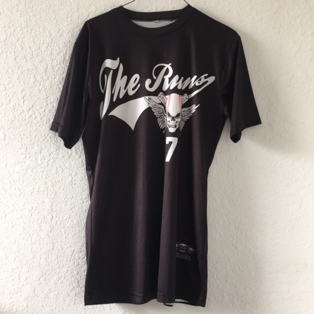 Men baseball THE RUNS shirt size Large